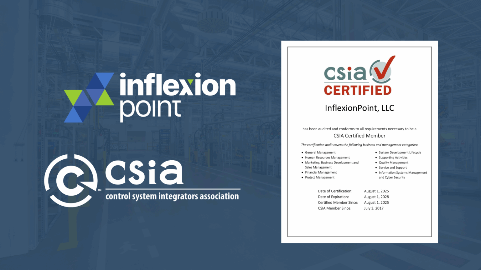 InflexionPoint Achieves CSIA Certification: What It Means and Why It ...